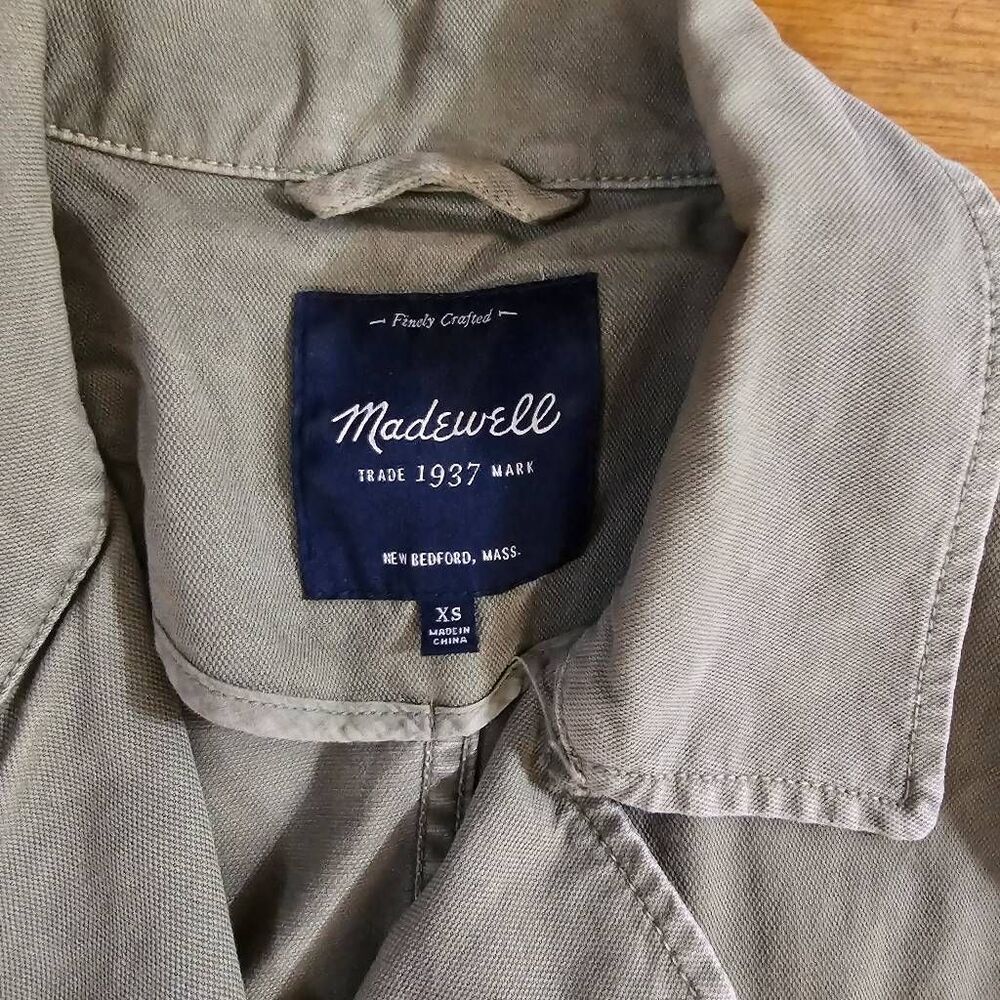 MADEWELL Women's XS Green Utility Jacket Cargo Field - Picture 3 of 7